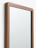 John Lewis Slim Solid Oak Wood Hall Mirror, 140 x 43cm