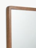 John Lewis Slim Solid Oak Wood Rectangular Wall Mirror, 75 x 50cm, Walnut