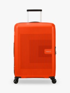 American Tourister Aerostep 4-Wheel 67cm Expandable Medium Suitcase, Bright Orange