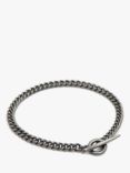 AllSaints Men's Curb Chain Toggle Bracelet, Hematite