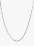 AllSaints Men's Mixed Figaro & Curb Chain Necklace, Warm Silver