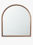 John Lewis Slim Solid Oak Wood Overmantle Mirror, 101 x 90cm