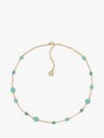 Melissa Odabash Turquoise Bead and Enamel Collar Necklace, Gold/Blue