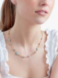 Melissa Odabash Turquoise Bead and Enamel Collar Necklace, Gold/Blue