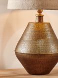 Nkuku Nalgonda Small Lamp Base, Antique Brass