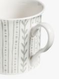 John Lewis ANYDAY Classic Patterned Stoneware Mug, 240ml, Nettle