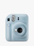 Fujifilm Instax Mini 12 Instant Camera with Built-In Flash & Hand Strap, Pastel Blue