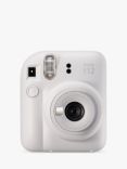 Fujifilm Instax Mini 12 Instant Camera with Built-In Flash & Hand Strap, Clay White