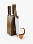 Taylor's Eye Witness Tacoma Walnut Wood Filled Knife Block Set, 5 Piece