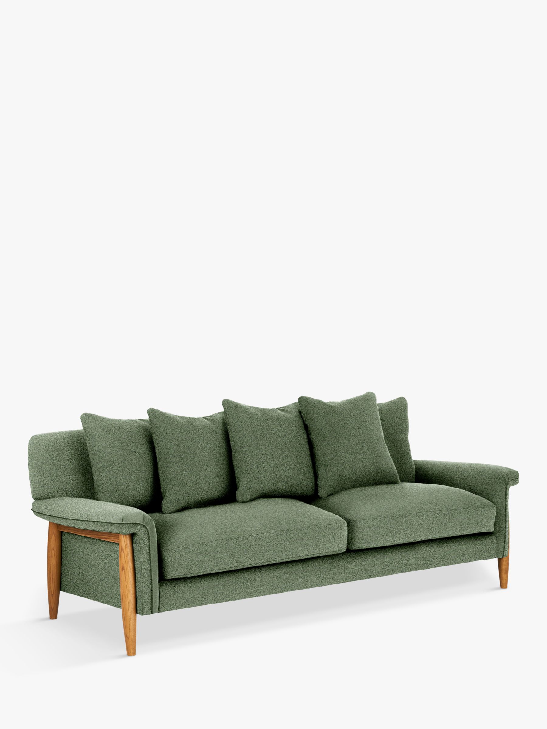 Sorrento Range, ercol for John Lewis Sorrento Large 3-Seater Sofa, Boucle Green