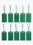 John Lewis Luggage Gift Tags, Pack of 10, Green