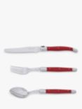 Laguiole Cutlery Set, 18 Piece/6 Place Settings, Basque Red