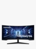 Samsung Odyssey G5 LC34G55TWWPXXU Ultra Wide Quad HD Curved Gaming Monitor, 34”, Black