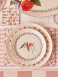 Cath Kidston Painted Table Budgie Print Stoneware Side Plate, 20.5cm, Multi