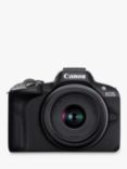 Canon EOS R50 Compact System Camera with RF-S 18-45mm Zoom Lens, 4K Ultra HD, 24.2MP, Wi-Fi, Bluetooth, OLED EVF, 3” Vari-Angle Touch Screen, Black, Vlogger Kit with Microphone, Tripod Grip & Memory Card