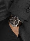 Lorus Men's Chronograph Leather Strap Watch, Brown