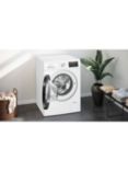 Siemens iQ300 WM14NK08GB Freestanding Washing Machine, 8kg Load, 1400rpm Spin, White