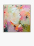 John Lewis Natasha Barnes 'Cherry Blossom' Abstract Framed Canvas Print, 104 x 104cm, Pink/Multi