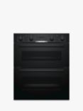 Bosch Series 4 NBS533BB0B Built Under Electric Double Oven, Black