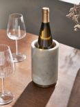 John Lewis Marble & Stainless Steel Wine Cooler, Gold/White