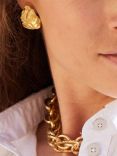 Deborah Blyth Fold Stud Earrings, Gold