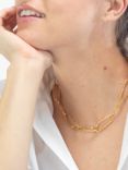 Deborah Blyth Oval Textured Necklace, Gold