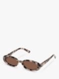 Le Specs L5000176 Women's Outta Love Oval Sunglasses, Tortoise/Brown