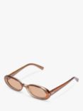 Le Specs L5000177 Women's Outta Love Oval Sunglasses, Tan/Beige