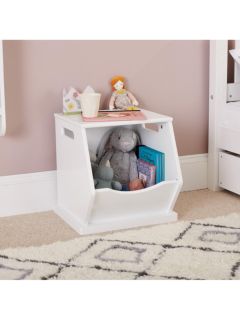 Great Little Trading Co Single Stacking Storage Trunk, White
