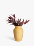 John Lewis Reactive Glaze Stoneware Urn Vase, H26.5cm, Yellow