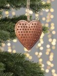 John Lewis Christmas Cottage Metal Heart Tree Decoration