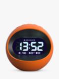 Newgate Clocks Centre of the Earth LCD Digital Alarm Clock, White, Orange