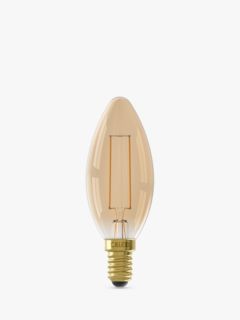 Calex 4W E14 LED Dimmable Candle B35 Bulb, Gold