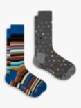 Paul Smith Dot and Stripe Socks, Pack of 2, Multi