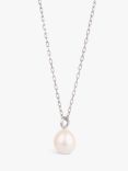 Dinny Hall Thalassa Keshi Baroque Pearl Pendant Necklace, Silver