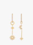 Wanderlust + Co Sunlit Nova Drop Earrings, Gold