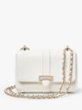 Aspinal of London Lottie Small Lizard Leather Shoulder Bag, White