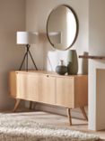 John Lewis Cara 4 Door Sideboard, American Oak Wood