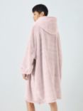 John Lewis Hi-Pile Oversized Lounge Hoodie, Pink