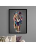 Louise Luton - 'Pride' Lion Framed Print, 104.5 x 74.5cm, Multi