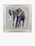 Louise Luton - 'Freddie' Elephant Framed Print, 81 x 81cm, Multi