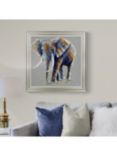 Louise Luton - 'Freddie' Elephant Framed Print, 81 x 81cm, Multi