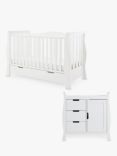 Obaby Stamford Luxe Cotbed & Closed Changing Unit, White
