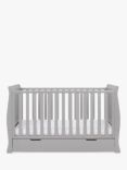 Obaby Stamford Classic Sleigh Cotbed, Light Grey