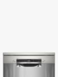 Bosch Series 4 SMS4HKi00G Freestanding Dishwasher, Silver Inox