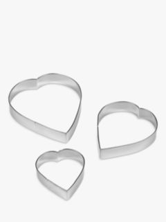 Tala Heart Stainless Steel Cookie & Pastry Cutters, Set of 3