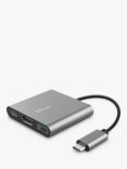 Trust Dalyx 3-in-1 USB-C Hub Adapter, Grey