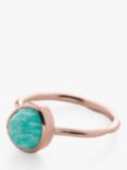Monica Vinader Siren Amazonite Ring, Rose Gold/Green