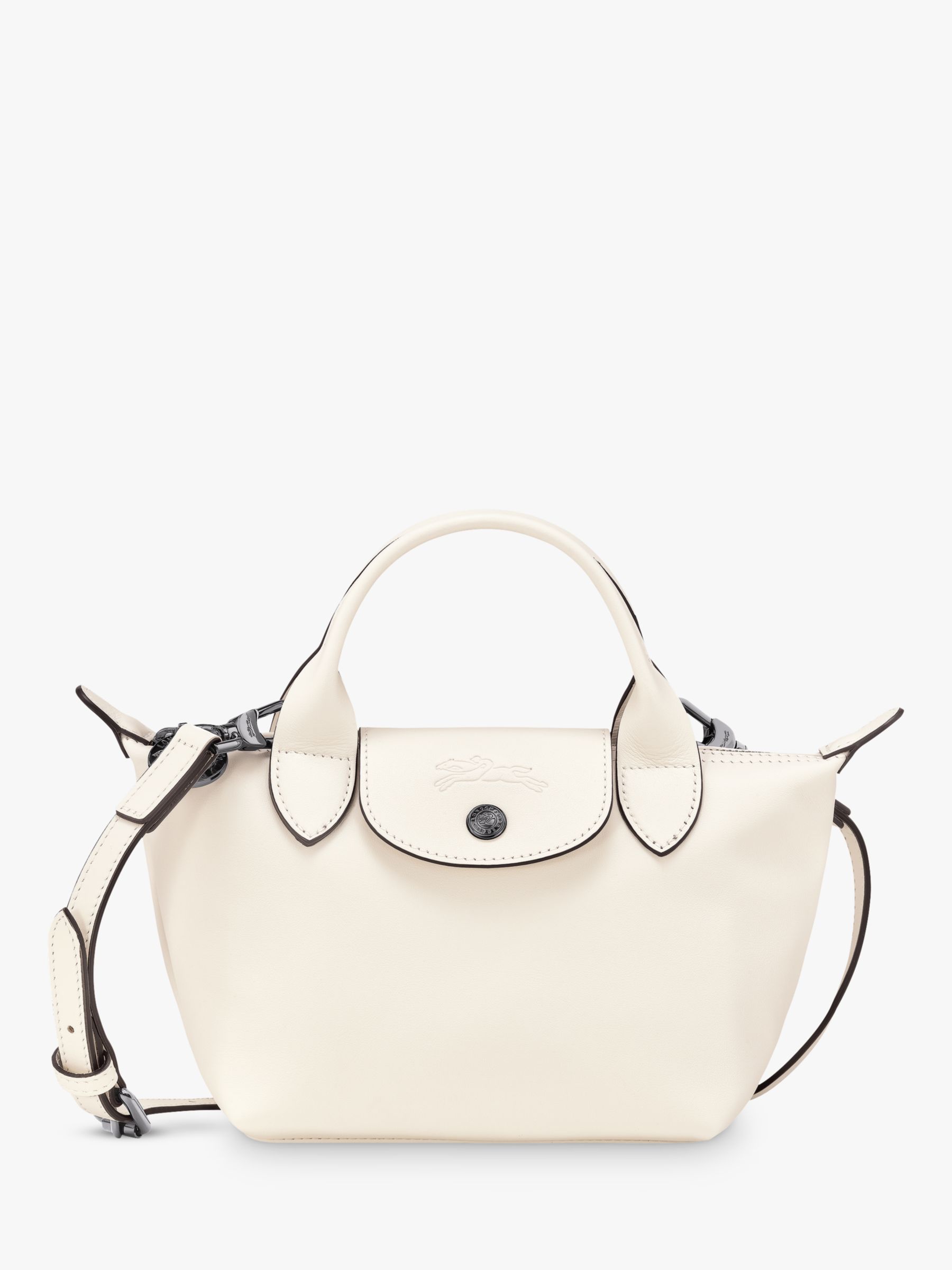 Longchamp Le Pliage Xtra Small Leather Top Handle Bag, Turtledove at John  Lewis & Partners