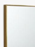 John Lewis Scandi Metal Rectangular Mirror, 102 x 76cm, Gold